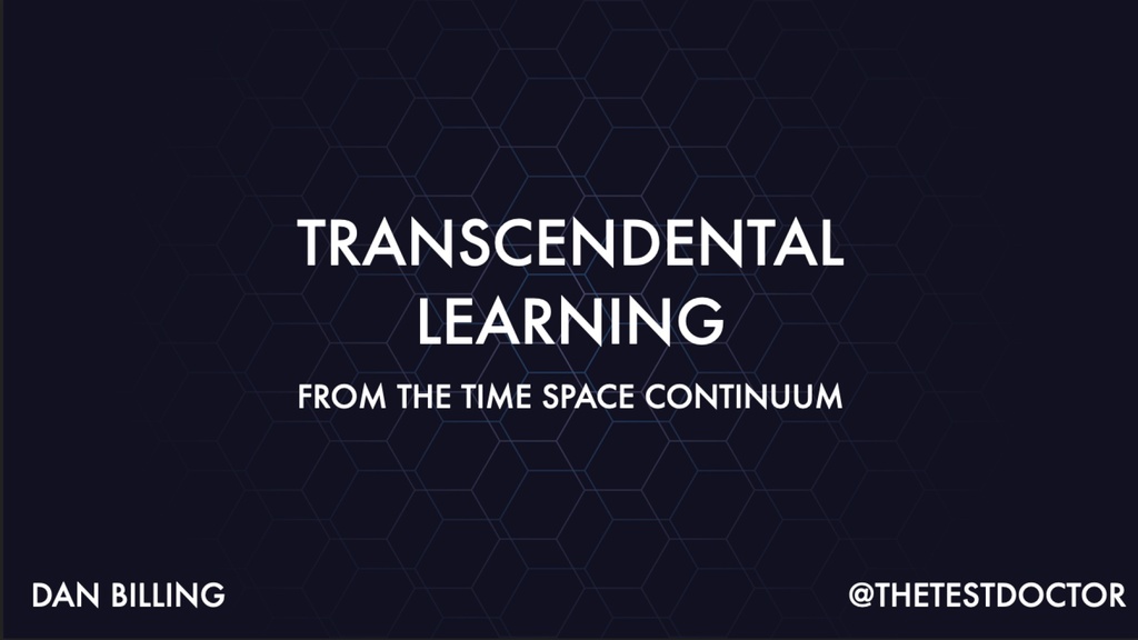 Transcendental Learning from the Space Time Continuum with Dan Billing image