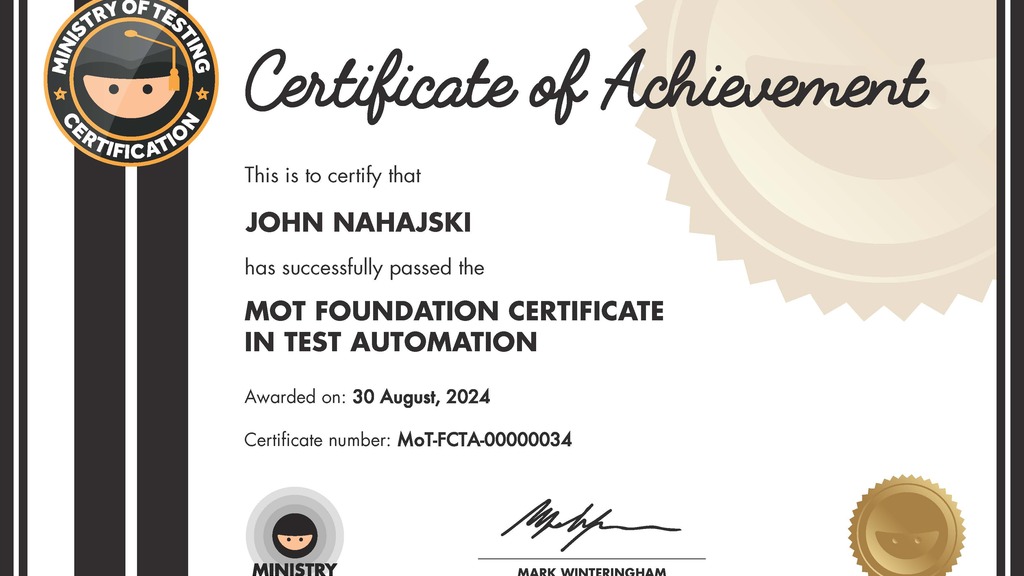 MoT Foundation Certificate in Test Automation image