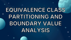 Equivalence class partitioning and boundary value analysis image