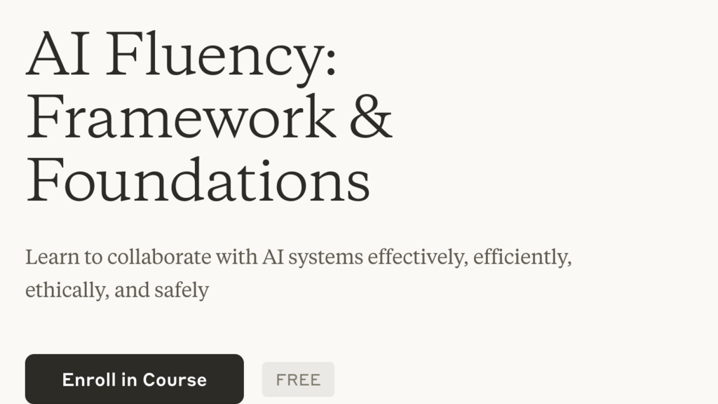 AI Fluency: Framework & Foundations image