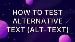 How to test alternative text (alt-text) image