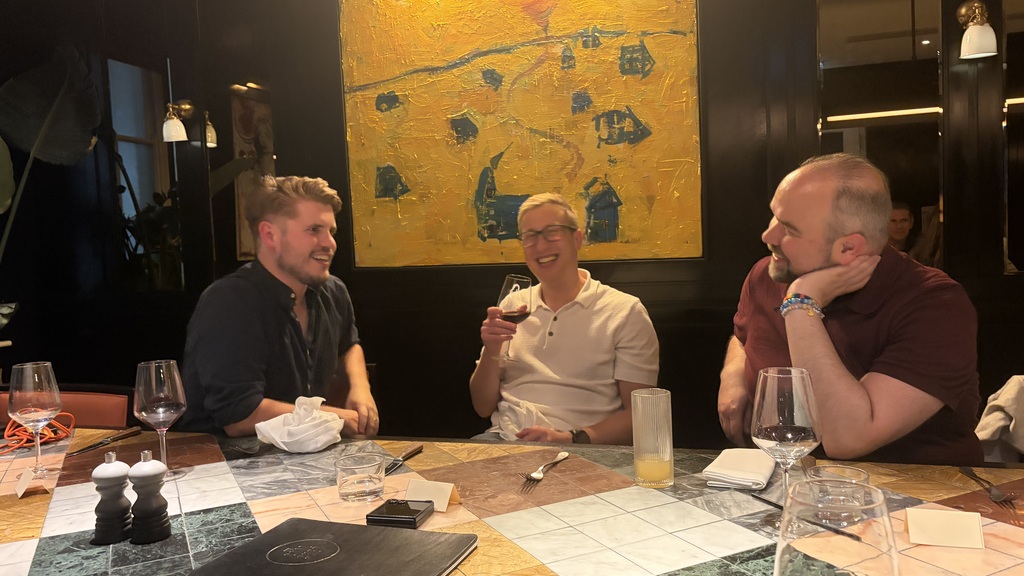 Ryan, Jarsto and Joe at the Leaders Dinner. image