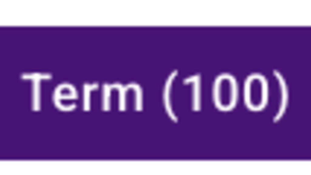 Term (100) in white text on a purple background from the profile page  image