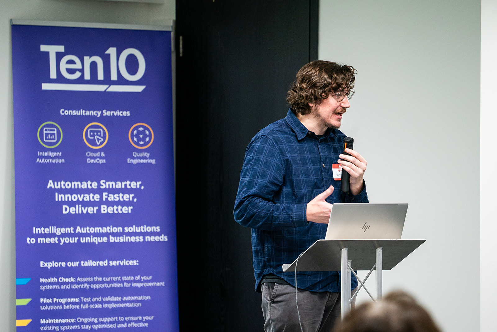 James Stubb on stage.