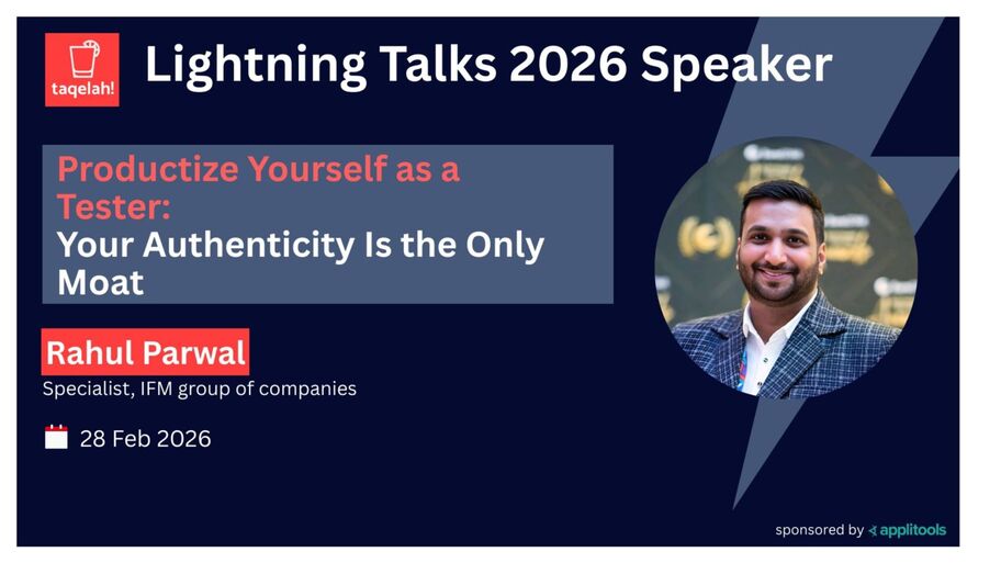 Lightning Talk - Productize Yourself as a Tester - Authenticity is the only MOAT image