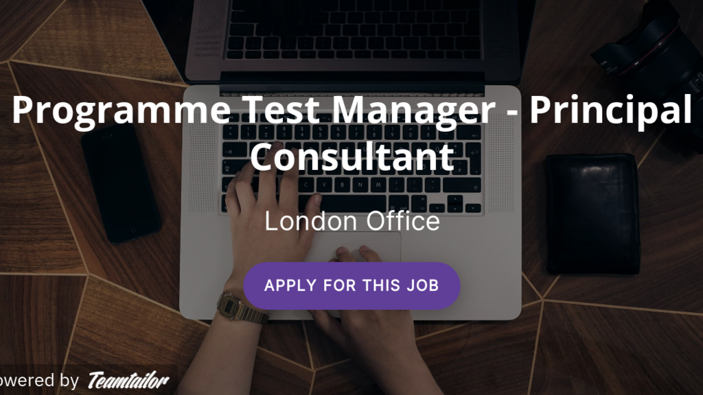 Programme Test Manager - Principal Consultant image