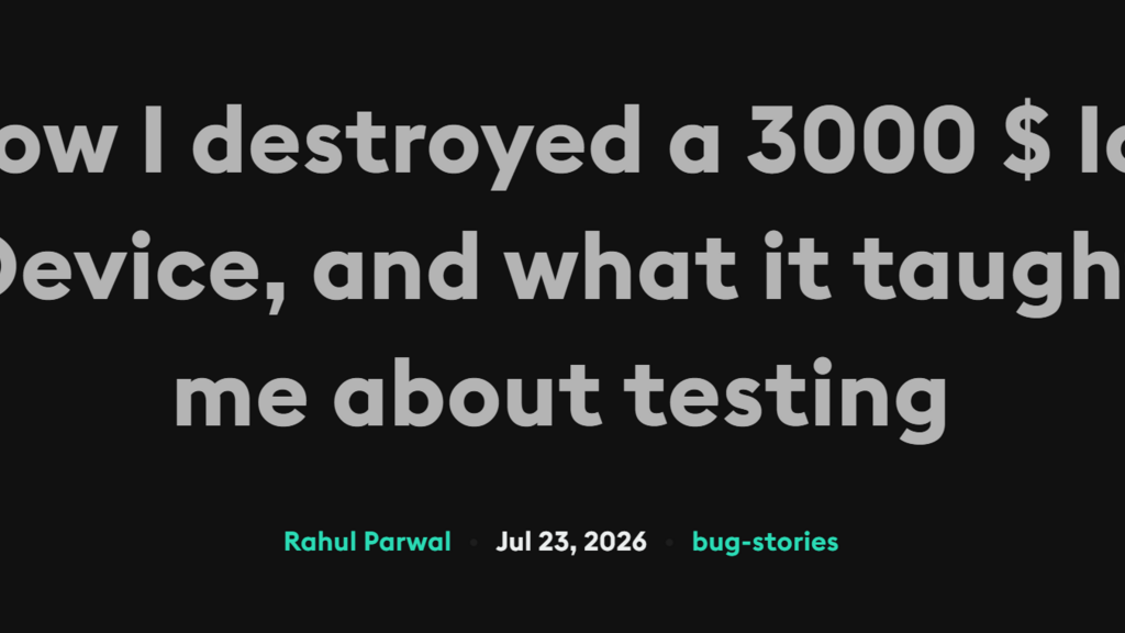 This is the story of a heuristic that I stumbled upon while testing, and the bigger lesson underneath it. Every syste... image