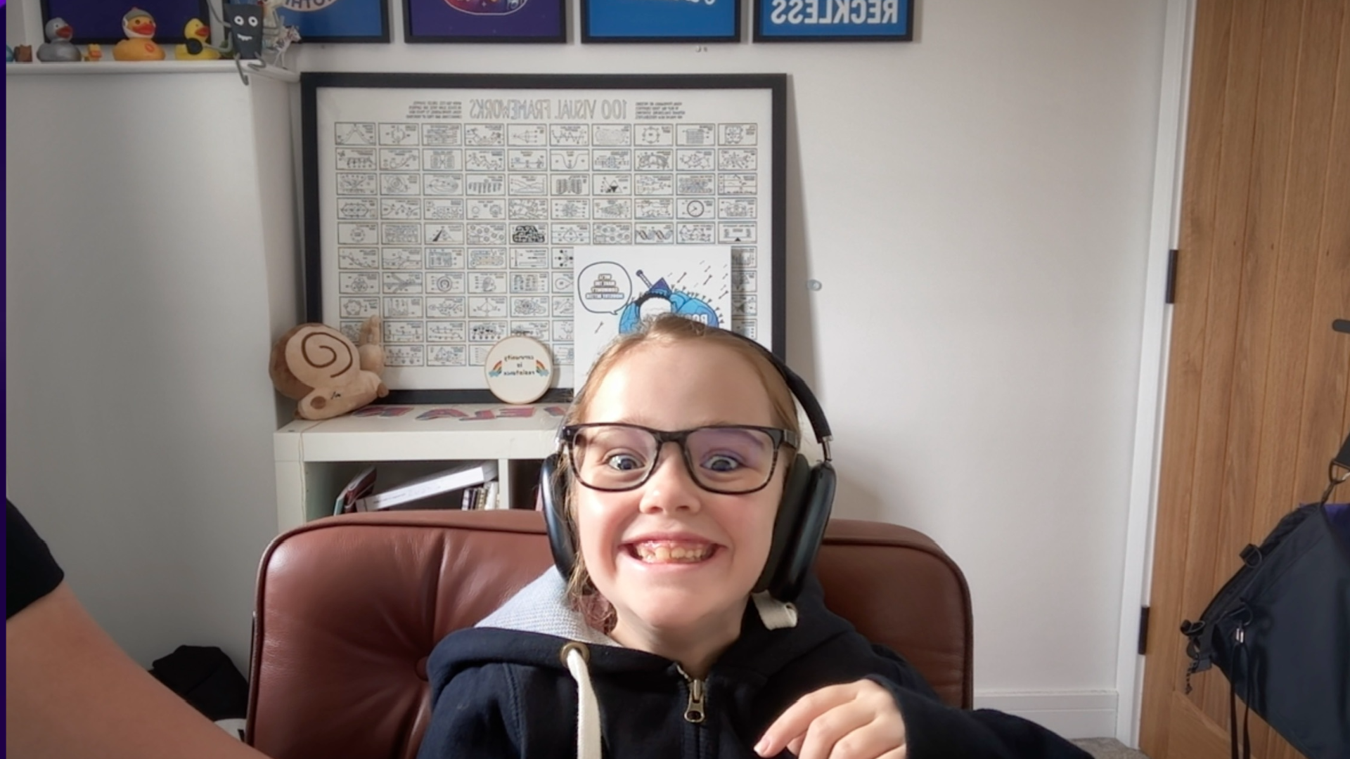 Photo of Piper having a very important meeting image