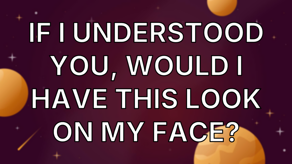 If I Understood You, Would I Have This Look on My Face? image
