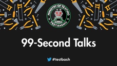 Grab a brew and hear what folks had to say during the 99 Second Talks at  Test.bash();  image