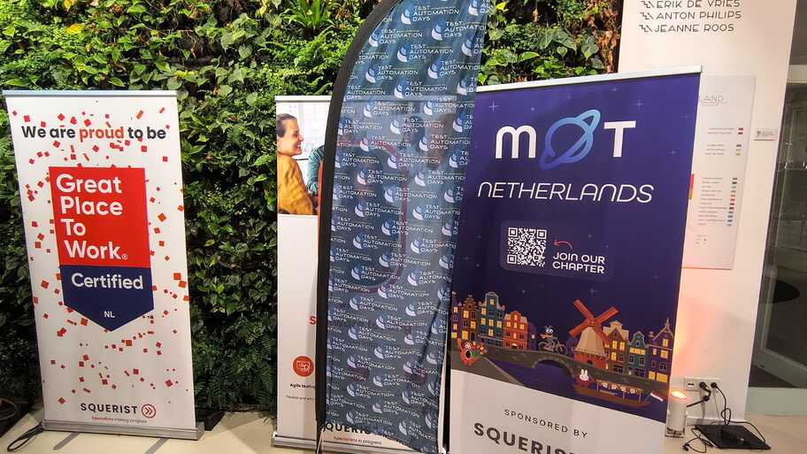 The MoT-NL chapter banner at display during Test Automation Days 2026 image