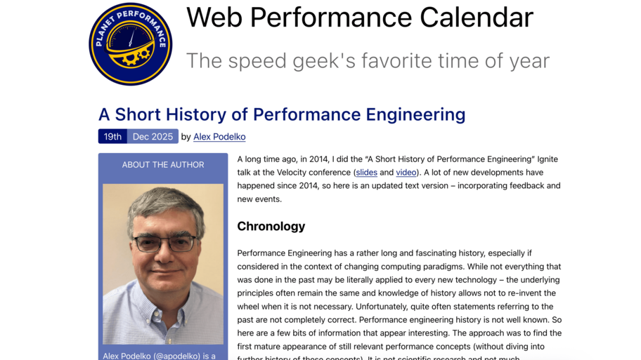 A Short History of Performance Engineering image