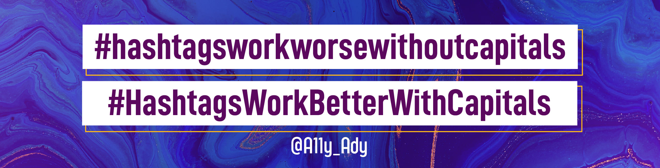 Visual of #hashtagsworkworsewithoutcapitals
#HashtagsWorkBetterWithCapitals  image