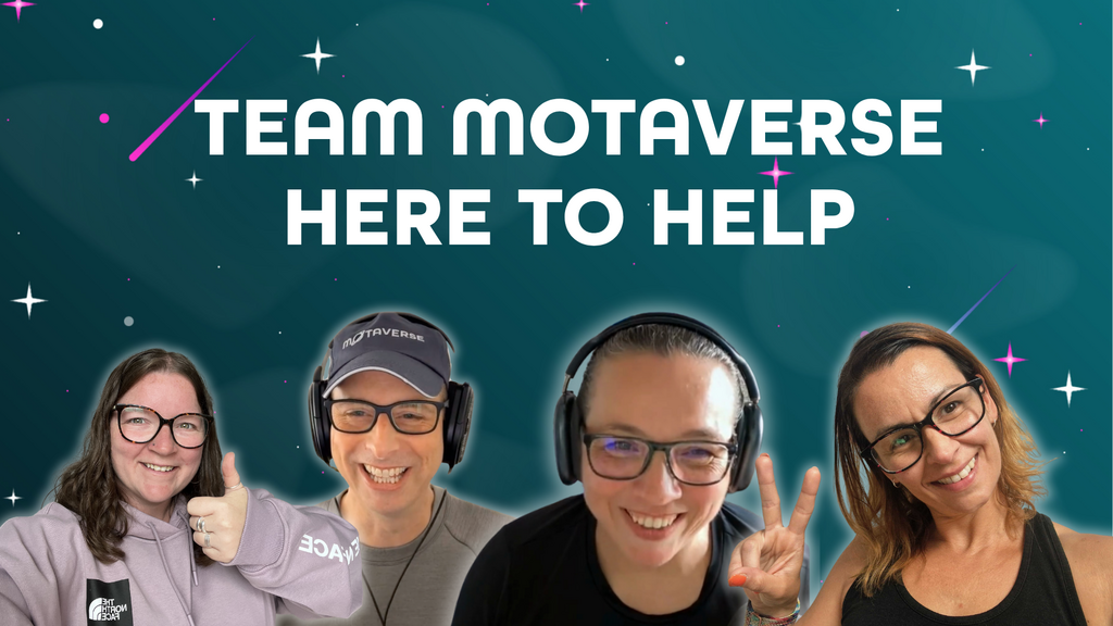 Team MoTaverse: Here to help. With Diana Dromey, Simon Tomes, Rosie Sherrry and Sarah Kitchener happy photos. image