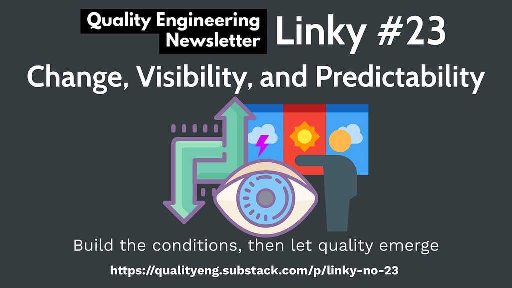 Linky #23 - Change, Visibility, and Predictability image image