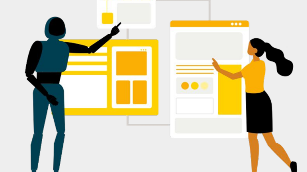 Human and machine pointing at things, trying to work out where the pain points in AI adoption are image