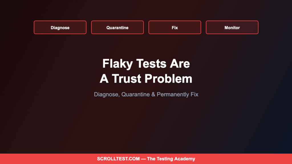 Flaky Tests Are a Trust Problem: How to Diagnose, Quarantine, and Permanently Fix Unreliable Tests image image
