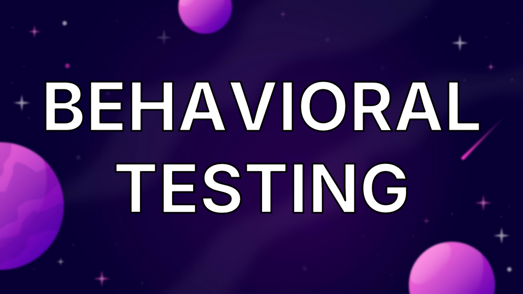 Behavioral testing image