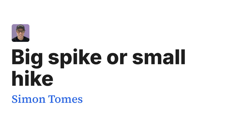 Big spike or small hike image