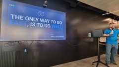 Mauro gives the second talk of the night, this time giving an epic demo on how he implemented all types of tests for a microservice, and why it matters! image