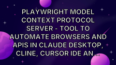 Playwright Model Context Protocol Server - Tool to automate Browsers and APIs in Claude Desktop, Cline, Cursor IDE an... image