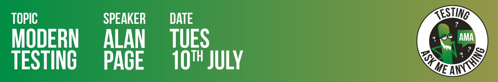 Testing Ask Me Anything - Modern Testing - Alan Page banner image