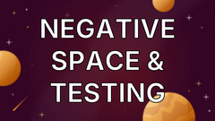 Negative space &amp; Testing image