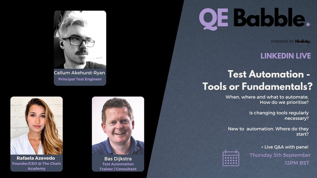 QE Babble Test Automation in Focus Tools or Fundamentals image