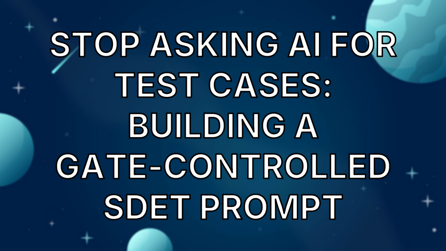 Stop Asking AI for Test Cases: Building a Gate-Controlled SDET Prompt image