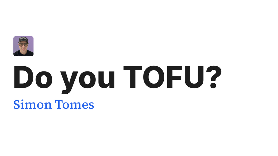 Do you TOFU? image