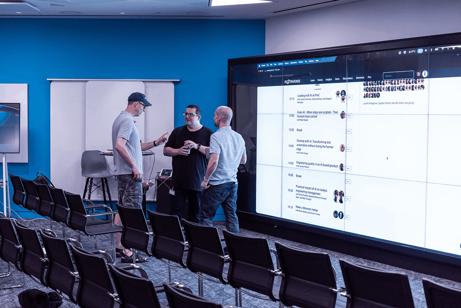 a gif rotating varying shots of happenings of the day at Leading With AI in Ldon. image