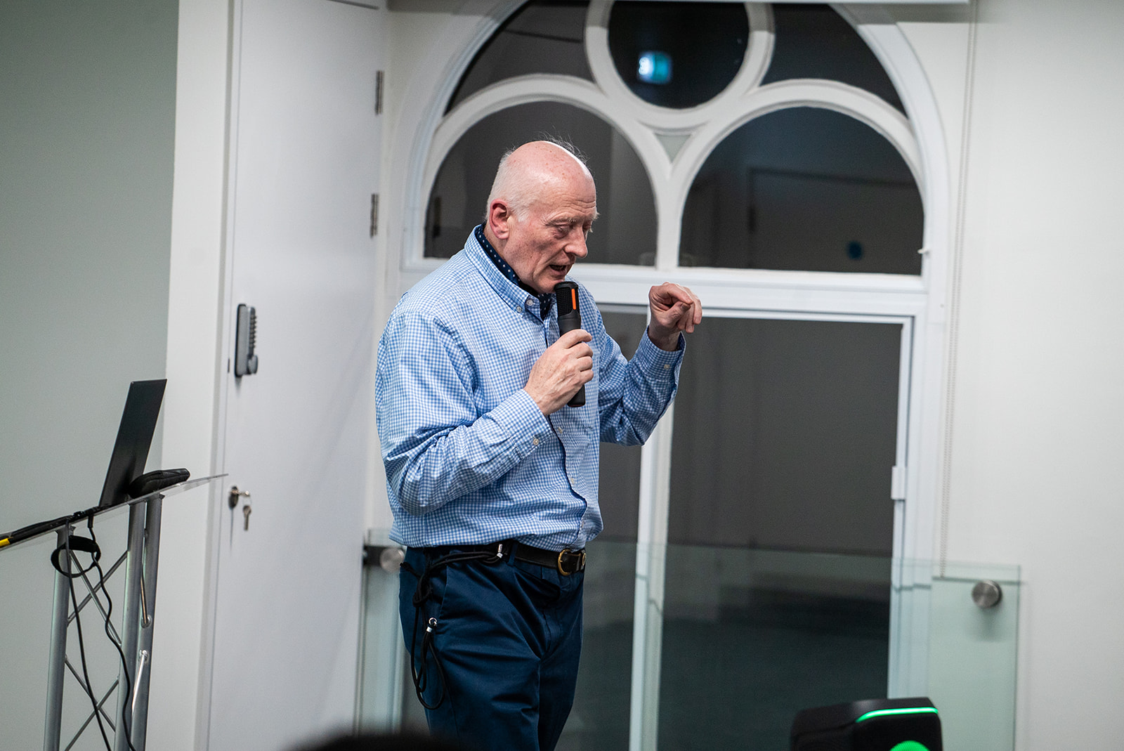 Andrew Brown on stage