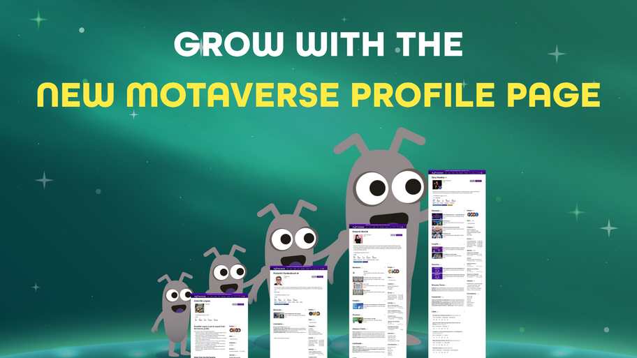 Grow with the new MoTaverse profile page image