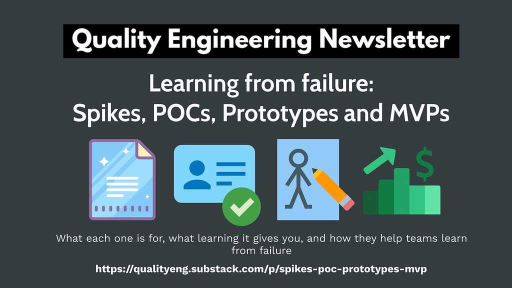 Learning from failure: spikes, POCs, prototypes and MVPs image image