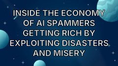 Inside the Economy of AI Spammers Getting Rich By Exploiting Disasters and Misery image
