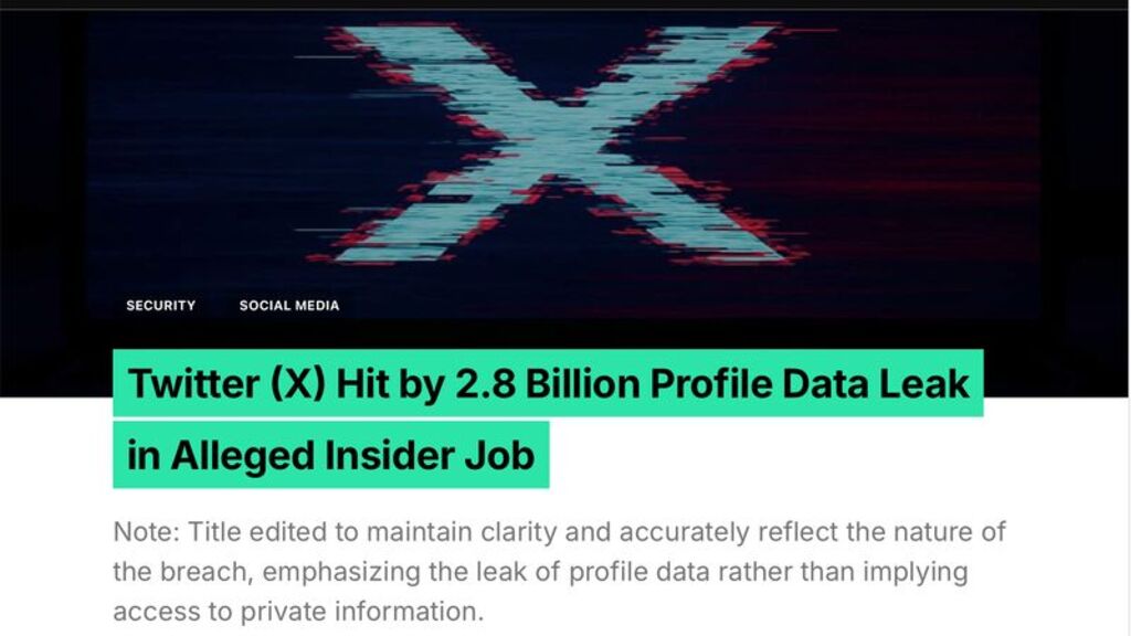 So, it looks like Twitter (X) has had a bit of a data leak, if you can call 2.8 BILLION users data a bit… image