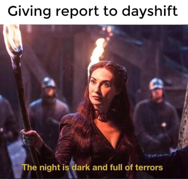 When you're handing over to the day shift after surviving a production deployment, a flaky automation suite, and 3 “urgent” Slack pings from PMs at 2AM.

“The night is dark and full of 500 errors.”

Respect to all the night owls keeping systems alive ✊💻🌒