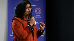 Karishma Khaladkar delivers a 99 second talk image