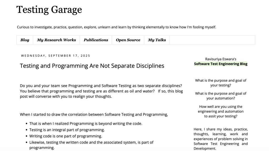 Testing and Programming Are Not Separate Disciplines image
