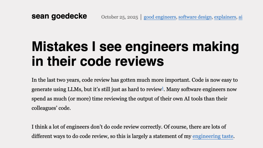 Mistakes I see engineers making in their code reviews image