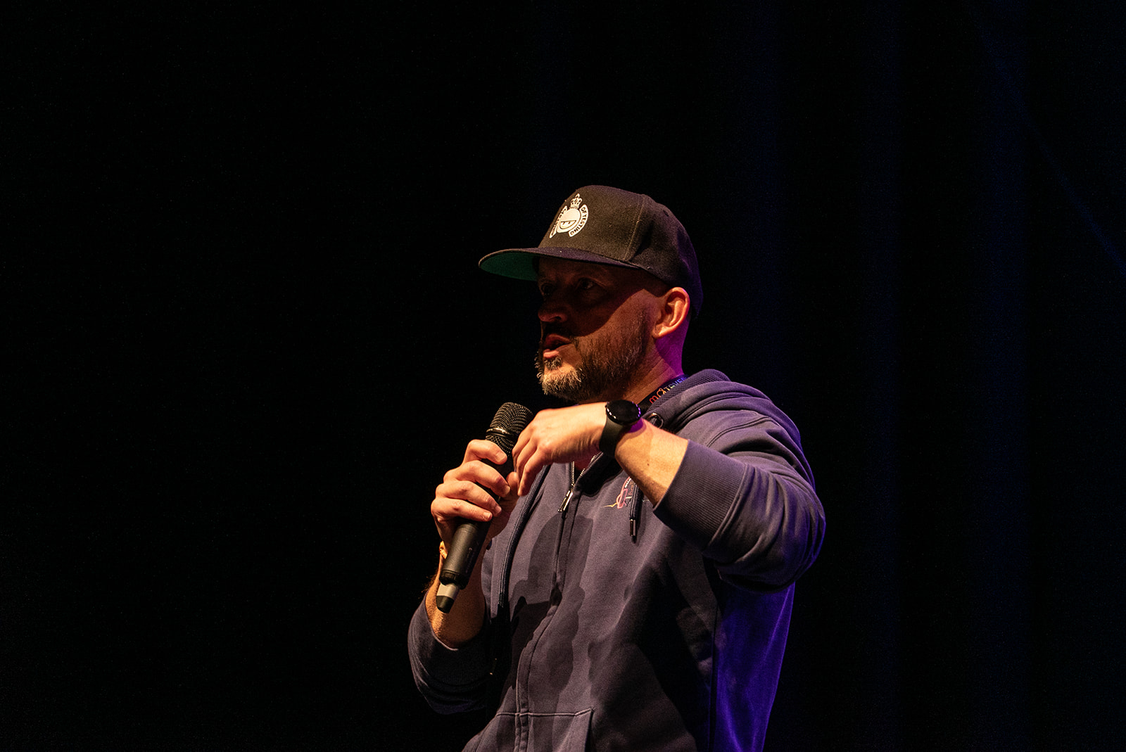 Stu Day on the MoTaCon stage.