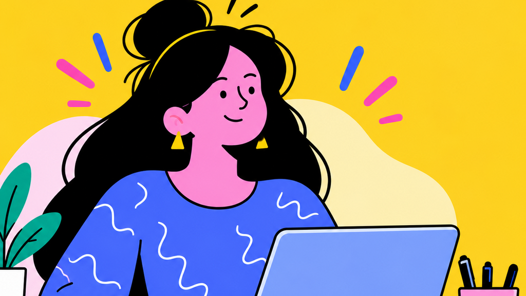 girl working on laptop sitting on a desk image
