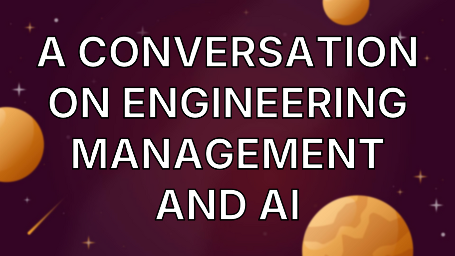 A conversation on engineering management and AI image