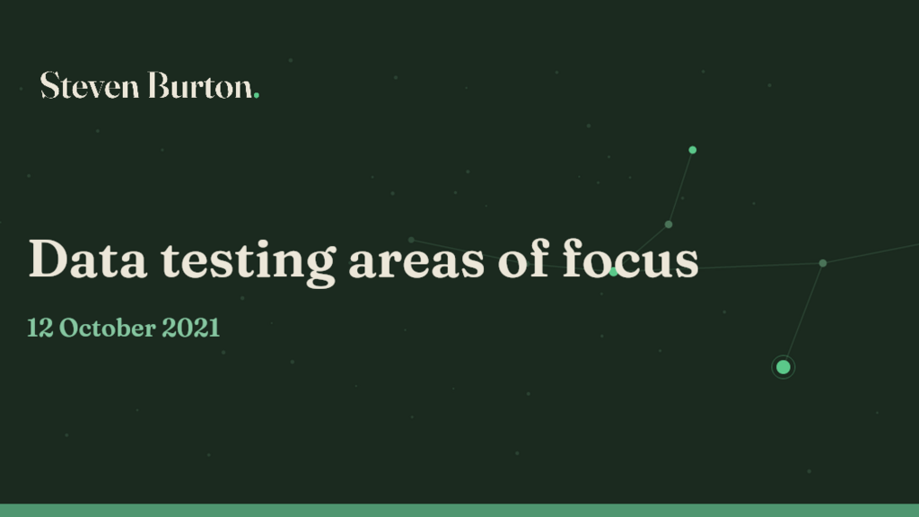 Data testing areas of focus image image