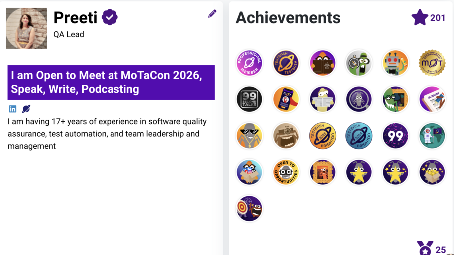 201 stars created Successfully: Thank you MoT image