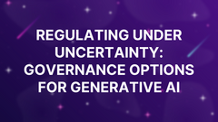 Regulating under Uncertainty: Governance Options for Generative AI image