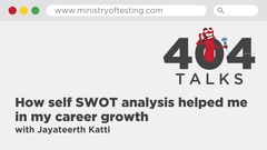 Jay's experience of growth using the self-SWOT analysis image