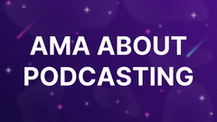 When I'm joinign a podcast, I soemtimes forget I'm not visible and am gesturing while explaining things. What do you ... image