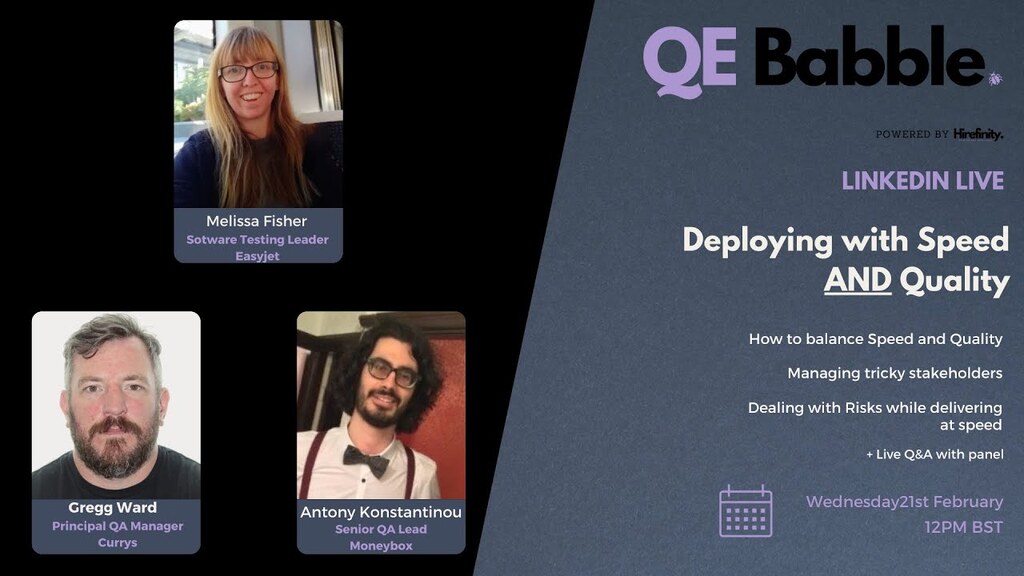 QE Babble - Delivering with Speed and Quality image