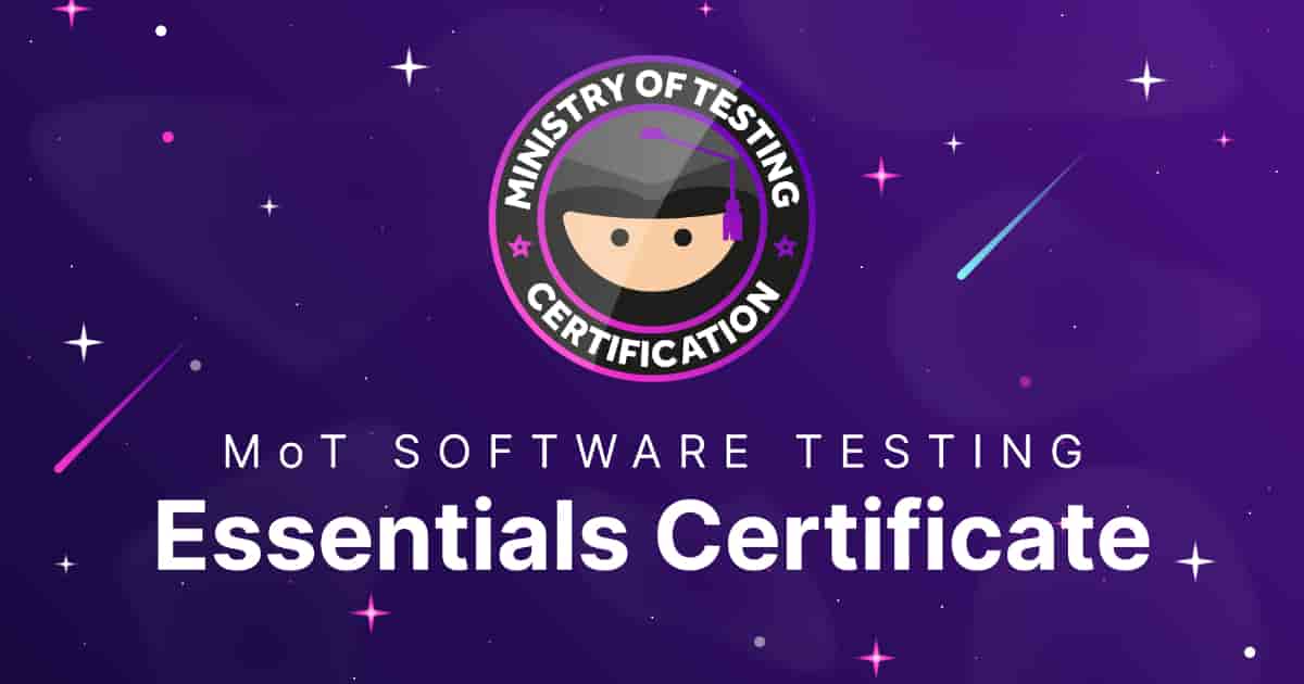 🚀 Launching the MoT Software Testing Essentials Certificate | Ministry ...